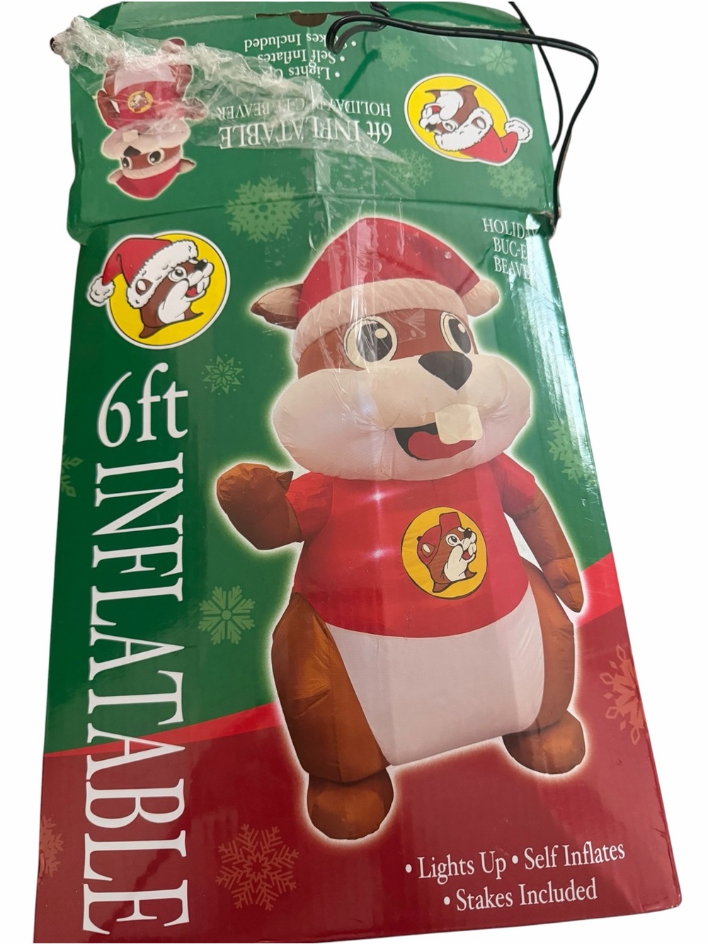 Buc-ee's Christmas 6ft Inflatable Santa Buc-ee the Beaver,